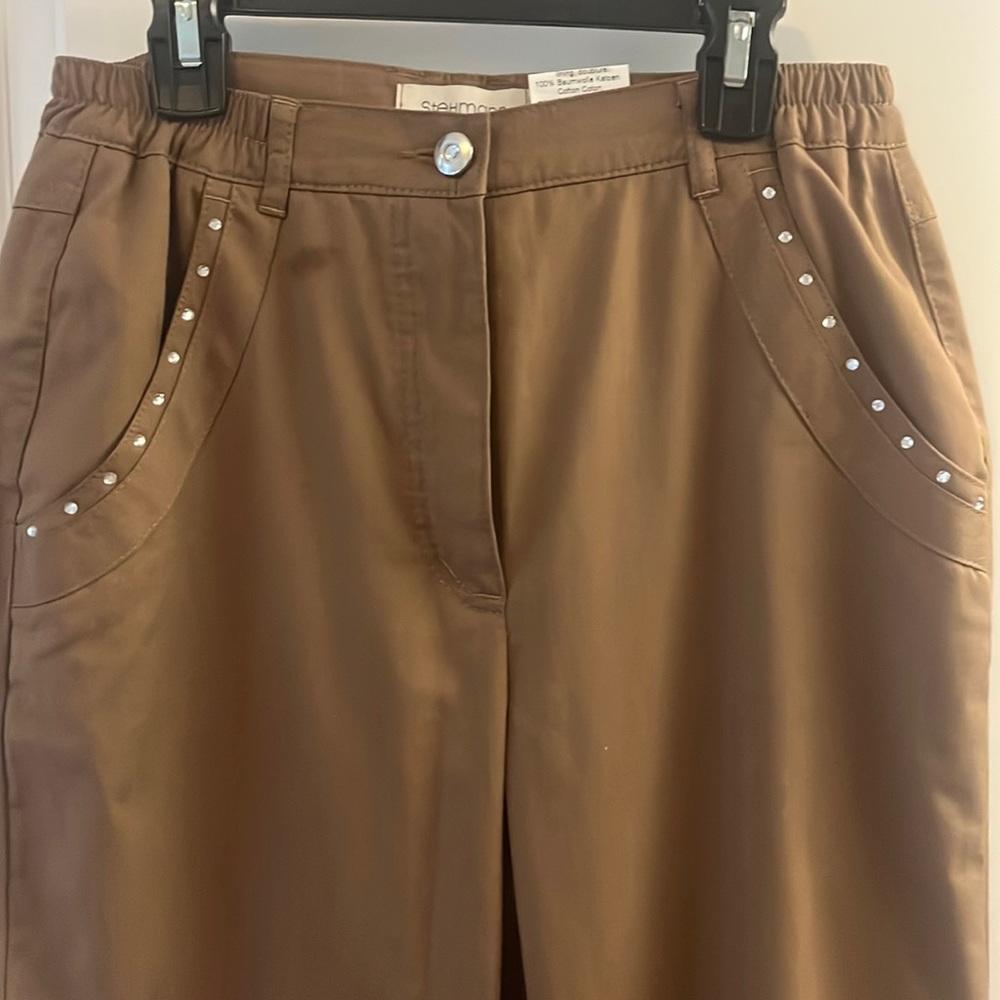 stehmann european made pants with rhinestone pockets
